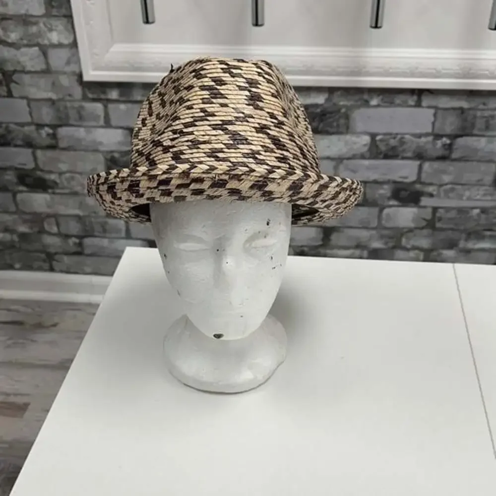 Trendy Checkered Straw Hat